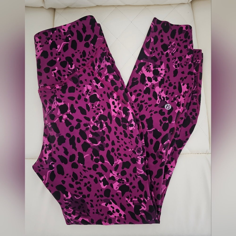 lululemon athletica Purple and Black Patterned Leggings